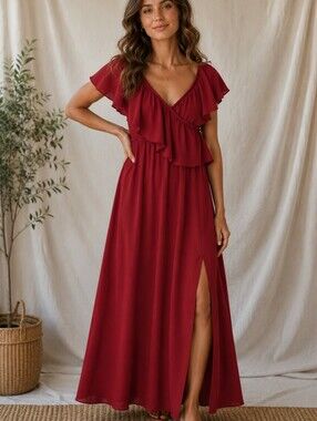 Molli‎ Red Asymmetrical One Shoulder Gown for Prom
